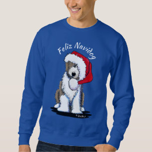 KiniArt Bearded Collie Christmas Sweatshirt