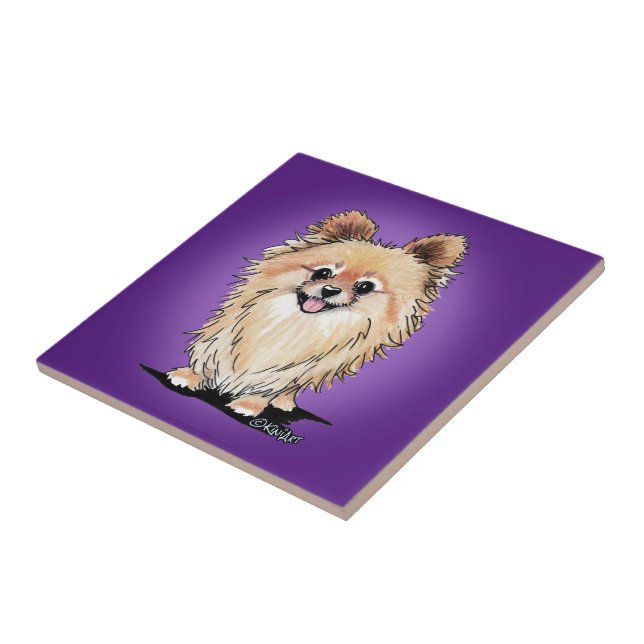 KiniArt Bella Pom Ceramic Tile (Side)