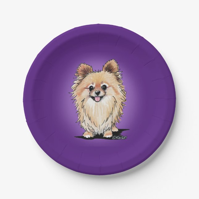 KiniArt Bella Pom Paper Plate (Front)