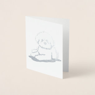 KiniArt Bichon Frise Foil Card