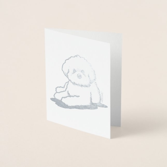 KiniArt Bichon Frise Foil Card (Front)