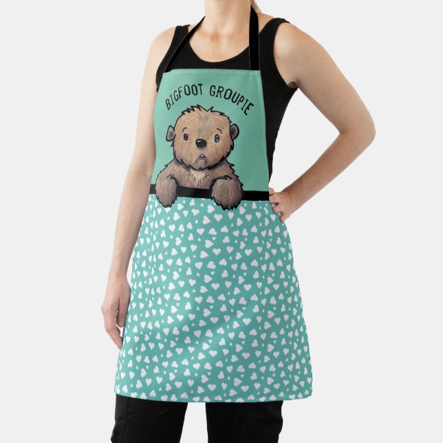 KiniArt Bigfoot Baby All-Over Print Apron (Insitu)