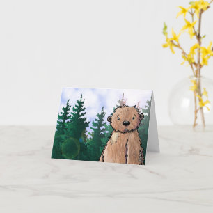 KiniArt Bigfoot Sasquatch Note Card