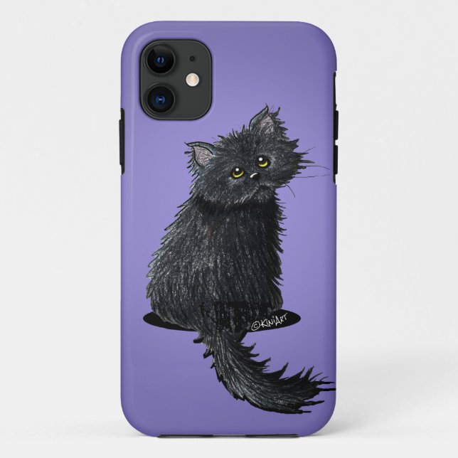 KiniArt Black Persian Cat Case-Mate iPhone Case (Back)