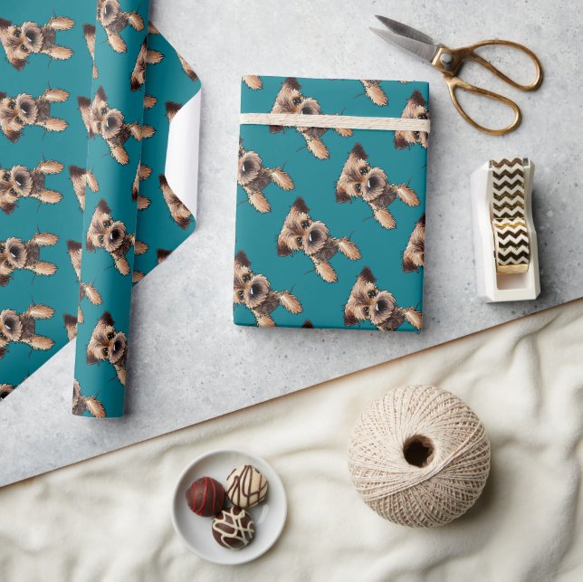 KiniArt Border Terrier Wrapping Paper (Crafts)
