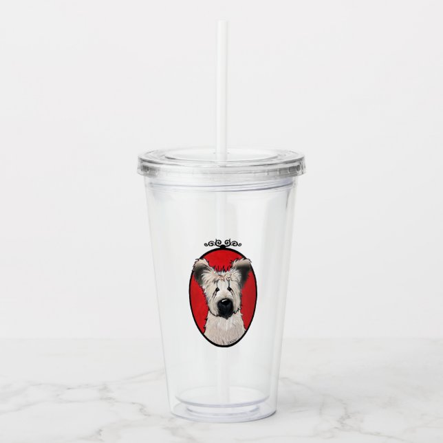 KiniArt Briard  Acrylic Tumbler (Front)