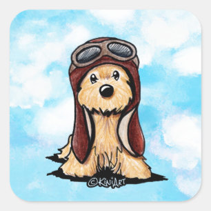 KiniArt Cairn Pilot Square Sticker