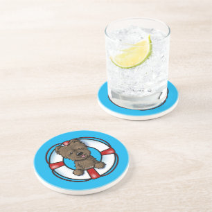 KiniArt Cairn Rescue Coaster