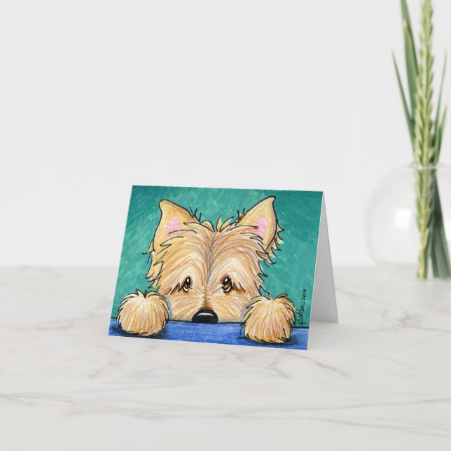 KiniArt Cairn Terrie Art Note Card (Front)