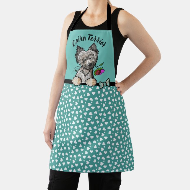 KiniArt Cairn Terrier All-Over Print Apron (Insitu)