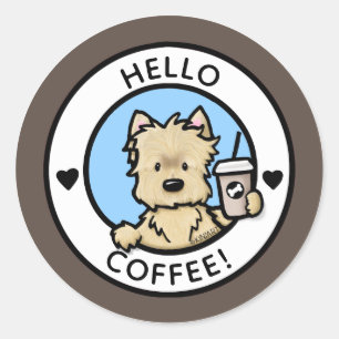 KiniArt Cairn Terrier Coffee Stickers
