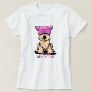 KiniArt Cairn Terrier Pink Hat T-Shirt