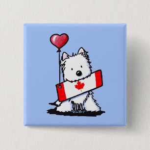 KiniArt Canadian Westie 15 Cm Square Badge