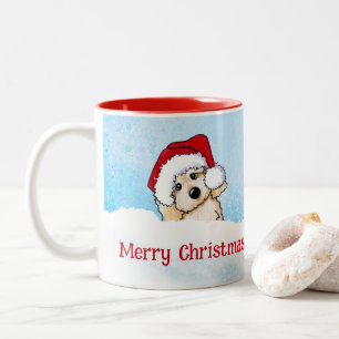 KiniArt Cavapoo Christmas Two-Tone Coffee Mug