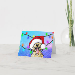 KiniArt Christmas Goldendoodle Holiday Card