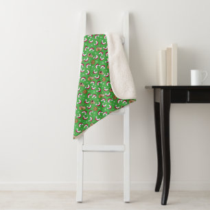 KiniArt Christmas Squirrels Sherpa Blanket