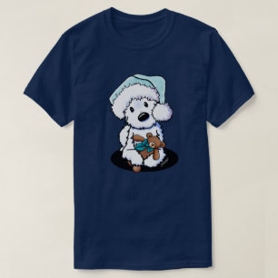 KiniArt Christmas Westie And Bear T-Shirt