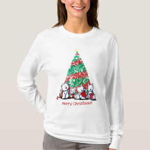 KiniArt Christmas Westies T-Shirt