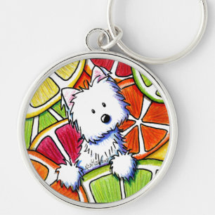 KiniArt Citrus Westie Keychain
