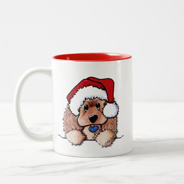KiniArt Cocker Spaniel Christmas Mug (Left)