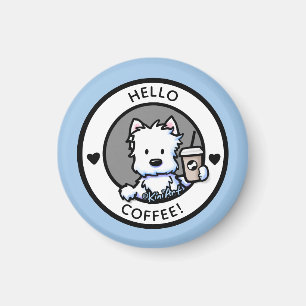 KiniArt Coffee Westie Magnet