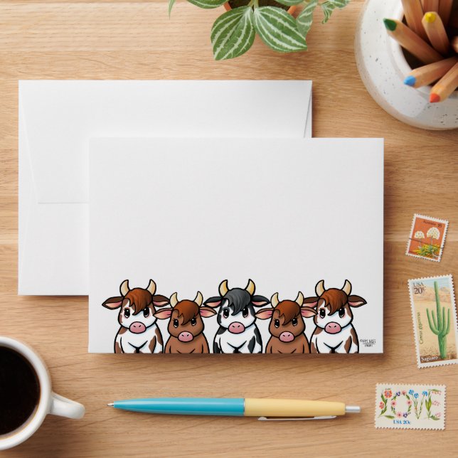 KiniArt Cows Envelope (Desk)