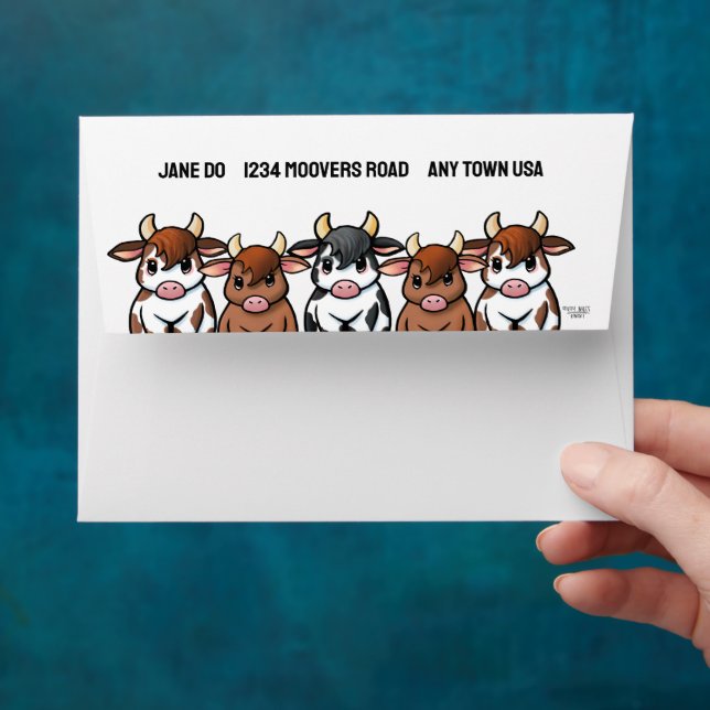 KiniArt Cows Envelope (Hand)