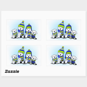 KiniArt COZY CREW Dogs Rectangular Sticker