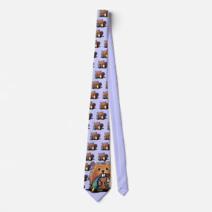 KiniArt Cute Beaver Neck Tie