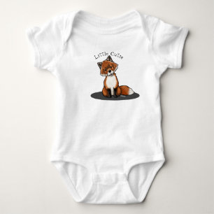 KiniArt Cute Fox Baby Bodysuit