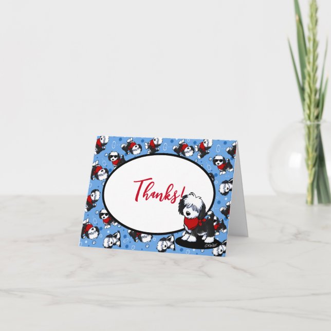 KiniArt Cutieface OES Puppy Thank You Card (Front)