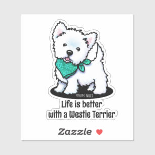 KiniArt Cutieface Westie Sticker