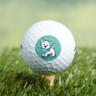 KiniArt Cutieface Westie Terrier Golf Balls