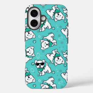 KiniArt Cutieface Westies iPhone 16 Case