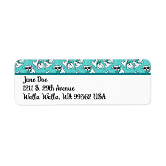 KiniArt Cutieface Westies Return Address Label