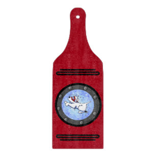 KiniArt Diving Westie Porthole Cutting Board