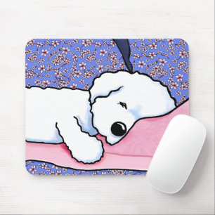 KiniArt Dog Tired Bichon Mouse Pad