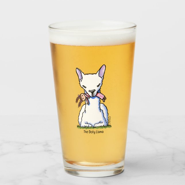 KiniArt Dolly Llama  Glass (Front Filled)