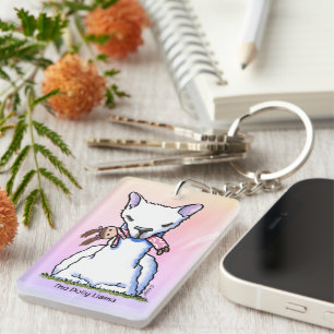 KiniArt Dolly Llama  Key Ring