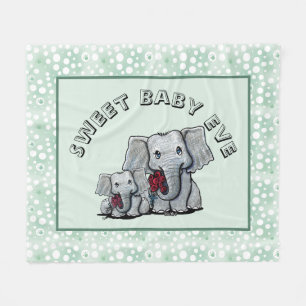 KiniArt Elephant Fleece Blanket