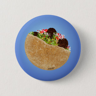 KiniArt Falafel Sandwich 6 Cm Round Badge