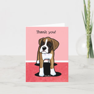 KiniArt Fawn Boxer  Thank You Card