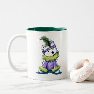 KiniArt Flapper Westie Two-Tone Coffee Mug