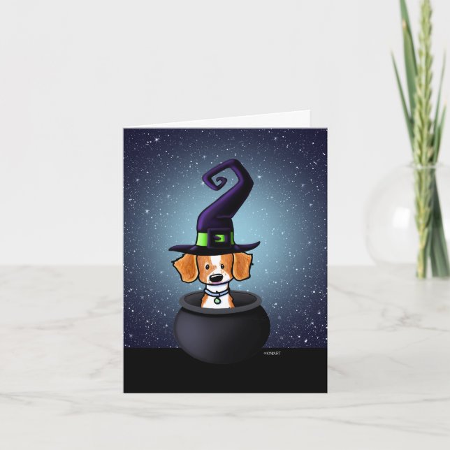 KiniArt French Brittany Halloween Card (Front)