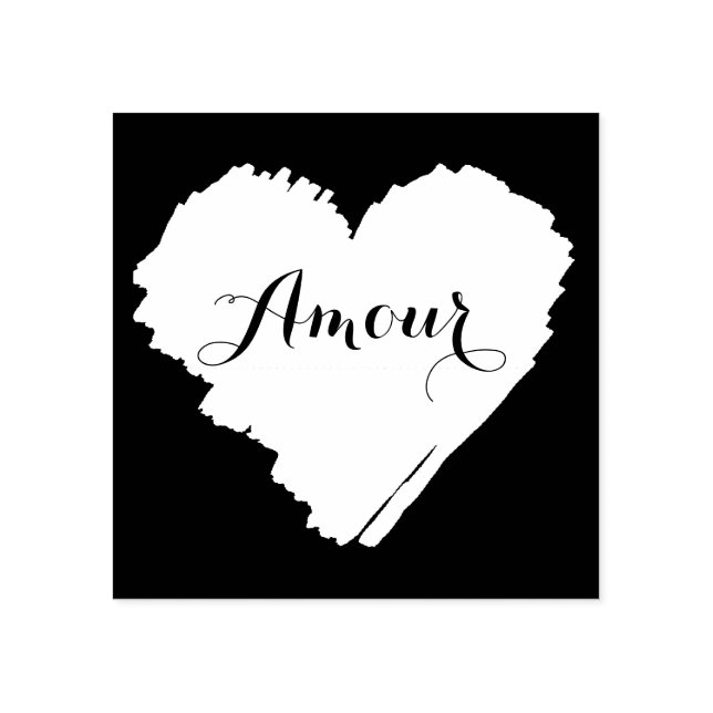 KiniArt French Heart Rubber Stamp (Imprint)
