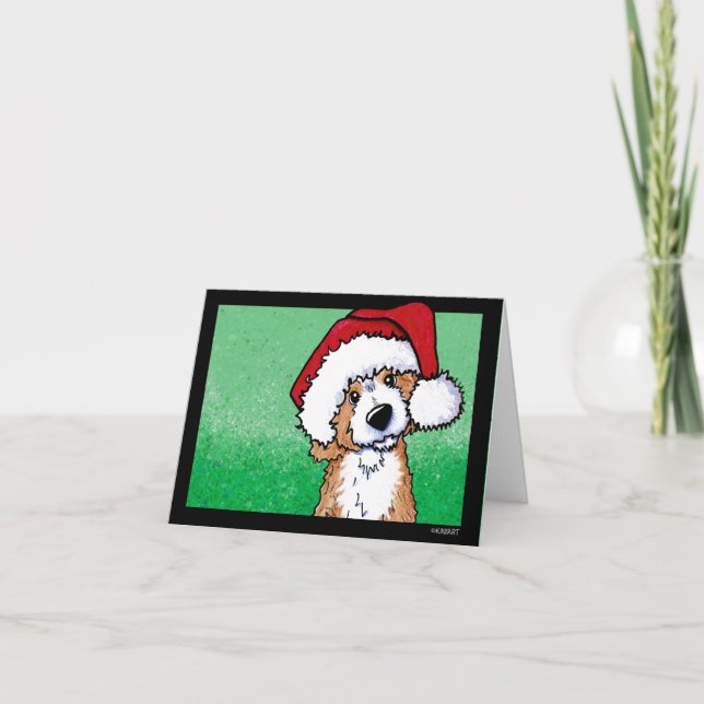 KiniArt Goldendoodle Christmas Card (Front)
