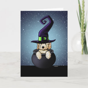 KiniArt Goldendoodle Halloween Card