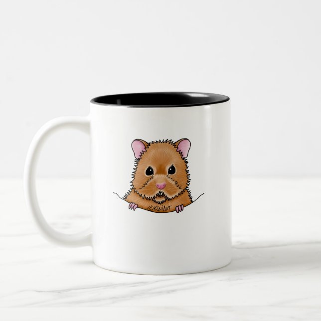 KiniArt Hamster Two-Tone Coffee Mug (Left)