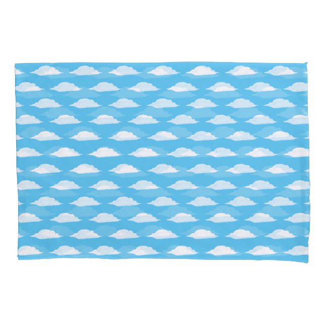 KiniArt Happy Clouds Pillowcase (Front-Left)