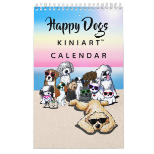 KiniArt Happy Dogs Small Calendar